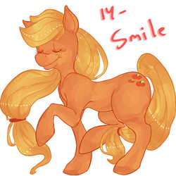 Size: 864x864 | Tagged: safe, artist:tiaralock, applejack, earth pony, pony, g4, eyes closed, female, simple background, solo