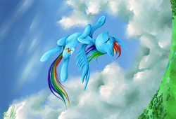 Size: 938x638 | Tagged: safe, artist:c-puff, rainbow dash, pony, g4, female, solo