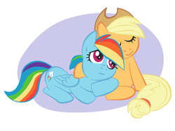 Size: 800x602 | Tagged: safe, applejack, rainbow dash, g4, colored, female, hug, lesbian, ship:appledash, shipping