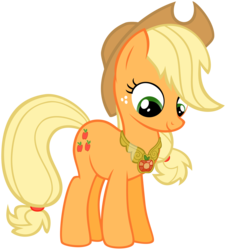 Size: 3610x4000 | Tagged: safe, artist:ryoki-fureaokibi, applejack, earth pony, pony, g4, element of honesty, elements of harmony, female, mare, simple background, solo, transparent background