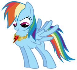 Size: 6000x5418 | Tagged: safe, artist:ryoki-fureaokibi, rainbow dash, pegasus, pony, friendship is magic, g4, absurd resolution, element of loyalty, elements of harmony, simple background, solo, transparent background