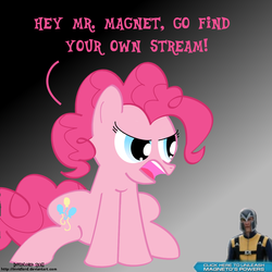 Size: 1000x1000 | Tagged: safe, artist:invidlord, pinkie pie, earth pony, pony, g4, magneto