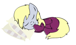 Size: 1000x600 | Tagged: safe, artist:therecliner27, derpy hooves, pegasus, pony, g4, clothes, female, foal, footed sleeper, mare, pajamas, pillow, simple background, sleeping, solo, transparent background
