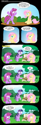 Size: 1250x3756 | Tagged: safe, artist:epulson, berry punch, berryshine, fluttershy, twilight sparkle, g4, bait and switch, blushing, comic, implied clopping