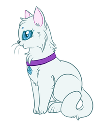Size: 400x460 | Tagged: safe, artist:lulubell, rarity, cat, g4, catified, female, simple background, solo, species swap, white background