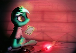 Size: 1430x1000 | Tagged: safe, artist:subjectnumber2394, lyra heartstrings, pony, fanfic:anthropology, g4, ancient humans, solo