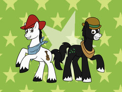 Size: 900x675 | Tagged: safe, artist:m2cool, earth pony, pony, crossover, disney, hanna barbera, horace horsecollar, ponified, quick draw mcgraw