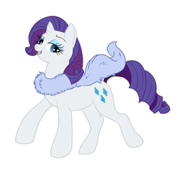 Size: 466x444 | Tagged: safe, artist:lulubell, rarity, pony, unicorn, g4, feather boa, female, mare, simple background, solo, white background