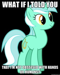 Size: 400x496 | Tagged: safe, lyra heartstrings, g4, image macro, meme, text, trollbait