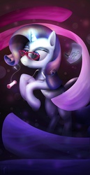 Size: 1096x2130 | Tagged: safe, artist:subjectnumber2394, rarity, pony, g4, fabric, glasses, needle, sewing, solo, thread