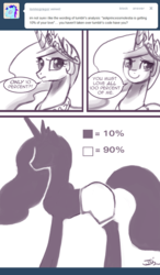 Size: 550x945 | Tagged: safe, artist:johnjoseco, princess celestia, alicorn, pony, ask princess molestia, princess molestia, g4, butt, comic, female, plot, visual gag