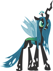 Size: 1446x1919 | Tagged: safe, artist:petalfluff, queen chrysalis, changeling, changeling queen, g4, crown, fangs, female, jewelry, regalia, simple background, solo, transparent background, transparent wings, wings