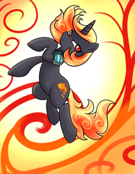 Size: 777x1000 | Tagged: safe, artist:madmax, oc, oc only, oc:incendia, pony, unicorn, fanfic:antipodes, fanfic, solo