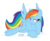 Size: 1280x1043 | Tagged: safe, artist:zajice, rainbow dash, pony, g4, bored, cloud, cloudy, female, prone, raised eyebrow, simple background, solo, transparent background