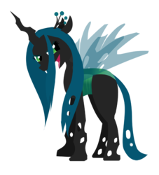 Size: 700x771 | Tagged: safe, artist:mintykoneko, queen chrysalis, changeling, changeling queen, g4, crown, female, jewelry, regalia