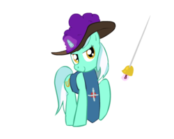 Size: 500x400 | Tagged: safe, artist:christheponyguy, lyra heartstrings, pony, unicorn, g4, female, levitation, magic, mare, simple background, solo, sword, telekinesis, transparent background