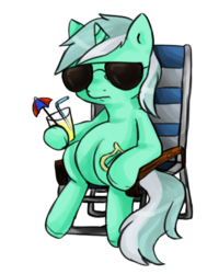 Size: 392x489 | Tagged: safe, artist:melipuffles, lyra heartstrings, pony, unicorn, g4, female, mare, simple background, sitting, solo, sunglasses, transparent background