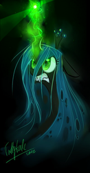 Size: 400x761 | Tagged: dead source, safe, artist:taffytale, queen chrysalis, changeling, changeling queen, g4, female