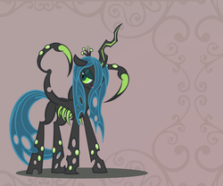 Size: 900x748 | Tagged: safe, artist:pixelkitties, queen chrysalis, changeling, changeling queen, necromorph, g4, dead space, female