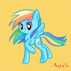 Size: 510x510 | Tagged: safe, artist:anggrc, rainbow dash, g4, grin