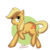 Size: 600x600 | Tagged: safe, artist:b0nbon, applejack, earth pony, pony, g4, female, smiling, solo