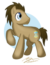 Size: 600x779 | Tagged: safe, artist:b0nbon, doctor whooves, time turner, earth pony, pony, g4, male, simple background, solo, stallion, transparent background