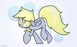 Size: 735x450 | Tagged: safe, artist:astalakio, derpy hooves, pegasus, pony, g4, cute, derpabetes, female, mare, no pupils, solo