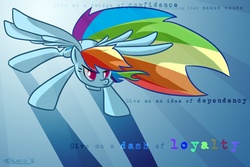 Size: 1046x700 | Tagged: safe, artist:astalakio, rainbow dash, pegasus, pony, g4, action pose, female, no pupils, solo