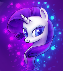 Size: 488x555 | Tagged: safe, artist:skippyrip, rarity, pony, g4, bust, portrait, smiling, solo