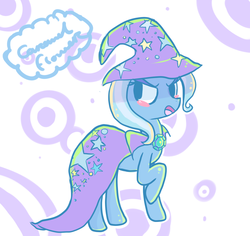 Size: 1009x953 | Tagged: safe, artist:caramelflower, trixie, pony, unicorn, g4, blushing, female, mare, solo