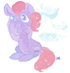 Size: 851x883 | Tagged: artist needed, safe, pinkie pie, earth pony, pony, g4, cloud, female, simple background, solo, transparent background