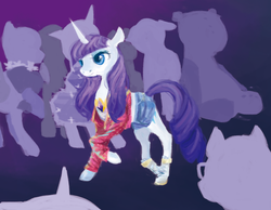 Size: 765x595 | Tagged: safe, artist:banananamilk, rarity, pony, g4, clothes, female, solo