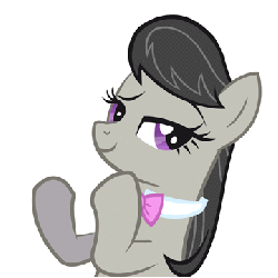 Size: 360x360 | Tagged: safe, artist:mihaaaa, octavia melody, earth pony, pony, g4, animated, clapping, clapping ponies, female, reaction image, smug, solo
