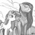 Size: 805x805 | Tagged: safe, artist:johnjoseco, rarity, g4, crossover, grayscale, metalocalypse, monochrome, nathan explosion, ponified