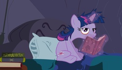 Size: 3500x2000 | Tagged: safe, artist:extrabread, twilight sparkle, g4, book, high res, reading