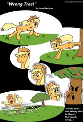 Size: 1700x2500 | Tagged: safe, artist:lucasmaxbros, applejack, g4, comic, kirby (series), whispy woods