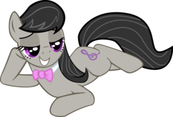 Size: 3619x2442 | Tagged: safe, artist:pluckyninja, octavia melody, earth pony, pony, bedroom eyes, damn sexy pose, female, high res, mare, simple background, solo, sultry pose, transparent background