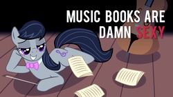 Size: 1920x1080 | Tagged: safe, artist:pluckyninja, octavia melody, earth pony, pony, g4, bedroom eyes, cello, damn sexy pose, female, mare, musical instrument, solo, sultry pose