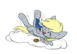 Size: 782x550 | Tagged: safe, artist:carnifex, derpy hooves, bird, pegasus, pony, g4, female, mare, tickling