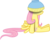 Size: 7000x5619 | Tagged: safe, artist:lightningtumble, fluttershy, pony, g4, absurd resolution, bowl, female, simple background, solo, transparent background, vector