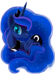 Size: 1455x1956 | Tagged: safe, artist:paintrolleire, princess luna, pony, g4, female, simple background, solo