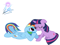 Size: 8000x6000 | Tagged: safe, artist:nightmaremoons, rainbow dash, twilight sparkle, g4, absurd resolution, female, lesbian, ship:twidash, shipping, simple background, transparent background, vector