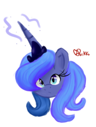 Size: 759x1006 | Tagged: safe, artist:asikku, princess luna, pony, g4, female, simple background, solo