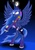 Size: 2480x3508 | Tagged: safe, artist:bonaxor, princess luna, pony, g4, earring, female, glowing eyes, high res, magic, solo