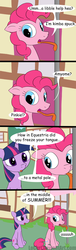 Size: 800x2630 | Tagged: safe, artist:loceri, pinkie pie, twilight sparkle, g4, comic, fail, how, pole, slice of life, subversion, tongue stuck, tongue stuck to pole, tongue stuck to something frozen