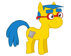 Size: 1105x871 | Tagged: safe, artist:hotdiggedydemon, male, milhouse van houten, ponified, the simpsons, toast, vaseline