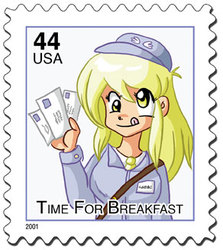 Size: 292x327 | Tagged: safe, artist:xkappax, derpy hooves, human, g4, humanized, solo, stamp