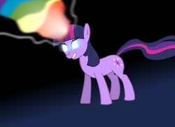 Size: 550x400 | Tagged: safe, artist:christheponyguy, twilight sparkle, pony, g4, glowing eyes, solo