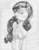 Size: 2540x3266 | Tagged: safe, artist:doppelgangsta, rarity, pony, g4, high res, monochrome, solo, traditional art