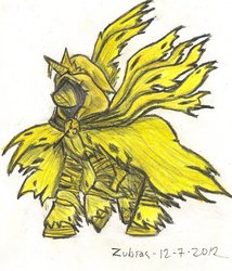 Size: 900x1049 | Tagged: safe, artist:zubias, pony, cthulhu mythos, hastur, ponified, signature, solo, the king in yellow, traditional art